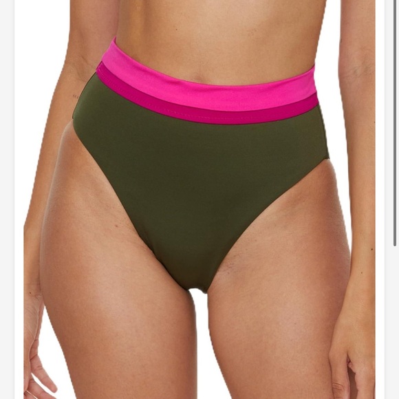 NWT Trina Turk Colorblock High Waist Bikini Bottom - Picture 1 of 6